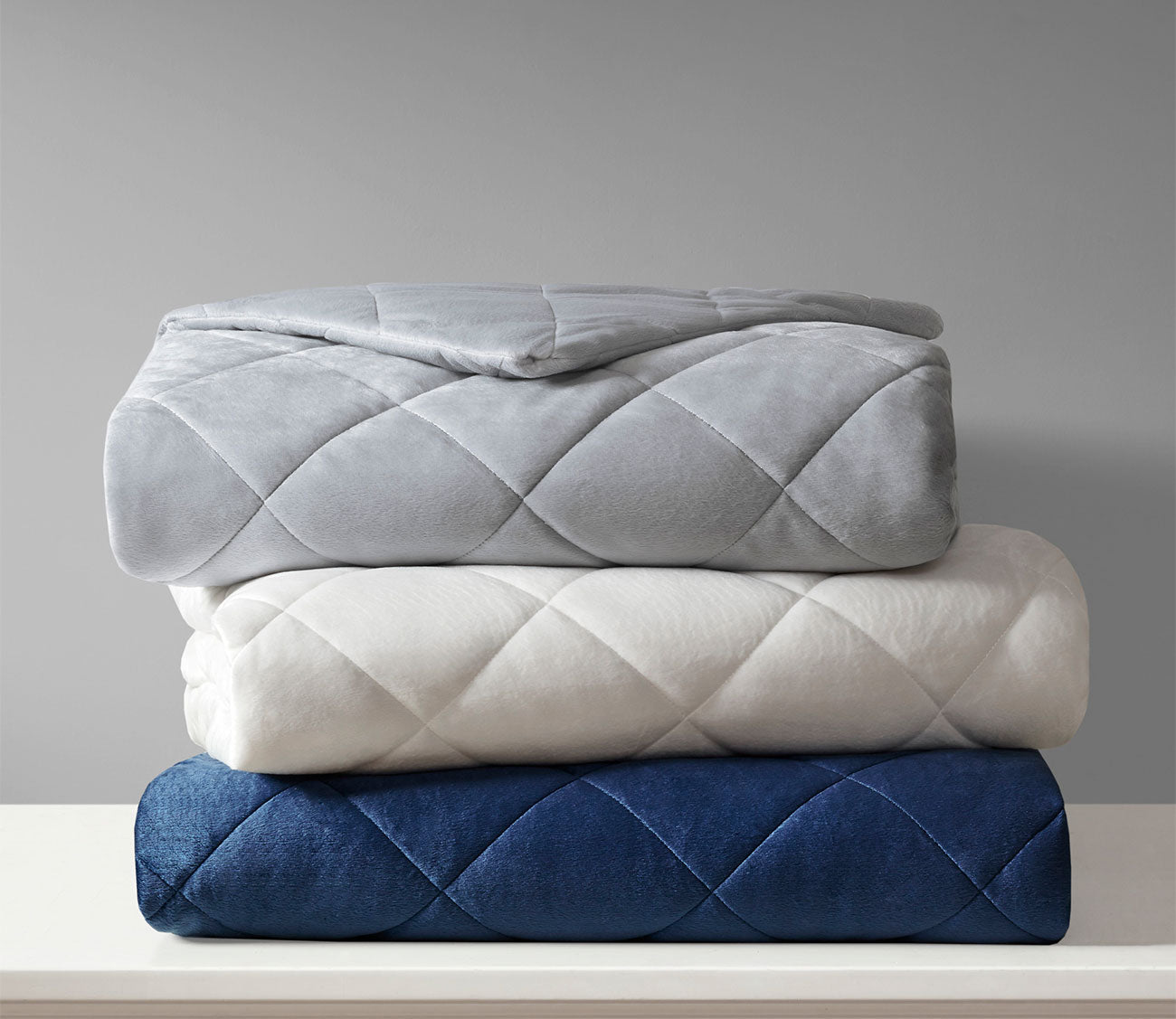 Luxury Quilted Faux Mink Weighted Blanket by Beautyrest