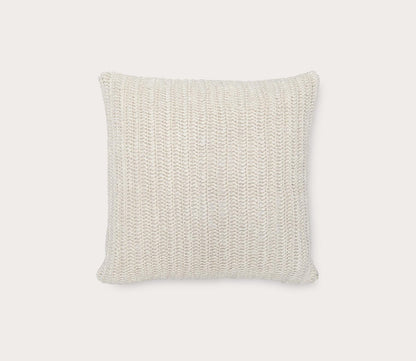 Macie Ivory Hand Knit Throw Pillow by Villa by Classic Home