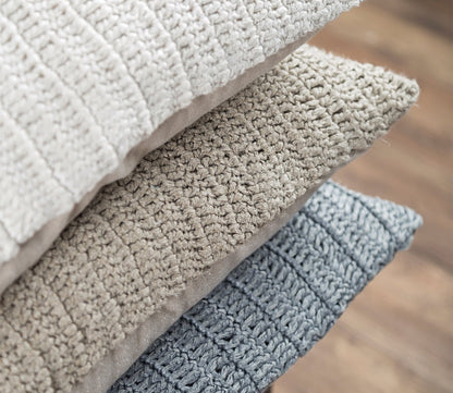 Macie Ivory Hand Knit Throw Pillow by Villa by Classic Home