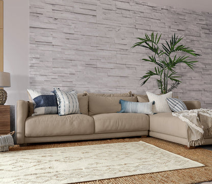 Macie Ivory Hand Knit Throw Pillow by Villa by Classic Home