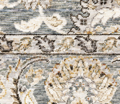 Maharaja Oriental Blue and Ivory Traditional Area Rug by Oriental Weavers