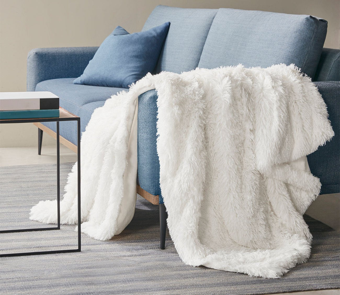 Malea Shaggy Faux Fur Weighted Blanket by Beautyrest