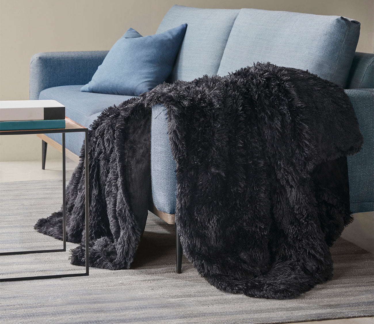 Malea Shaggy Faux Fur Weighted Blanket by Beautyrest