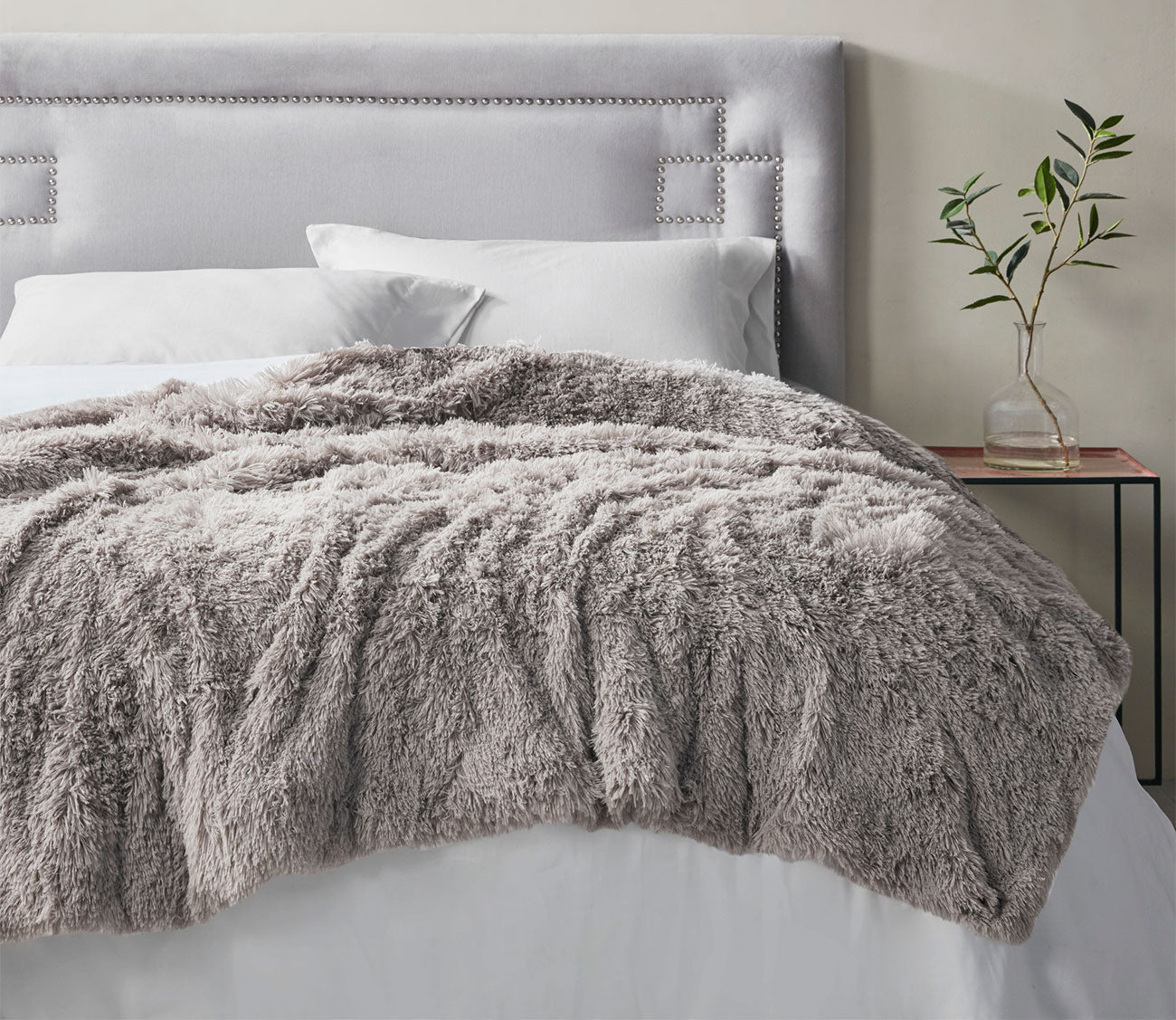 Malea Shaggy Faux Fur Weighted Blanket by Beautyrest