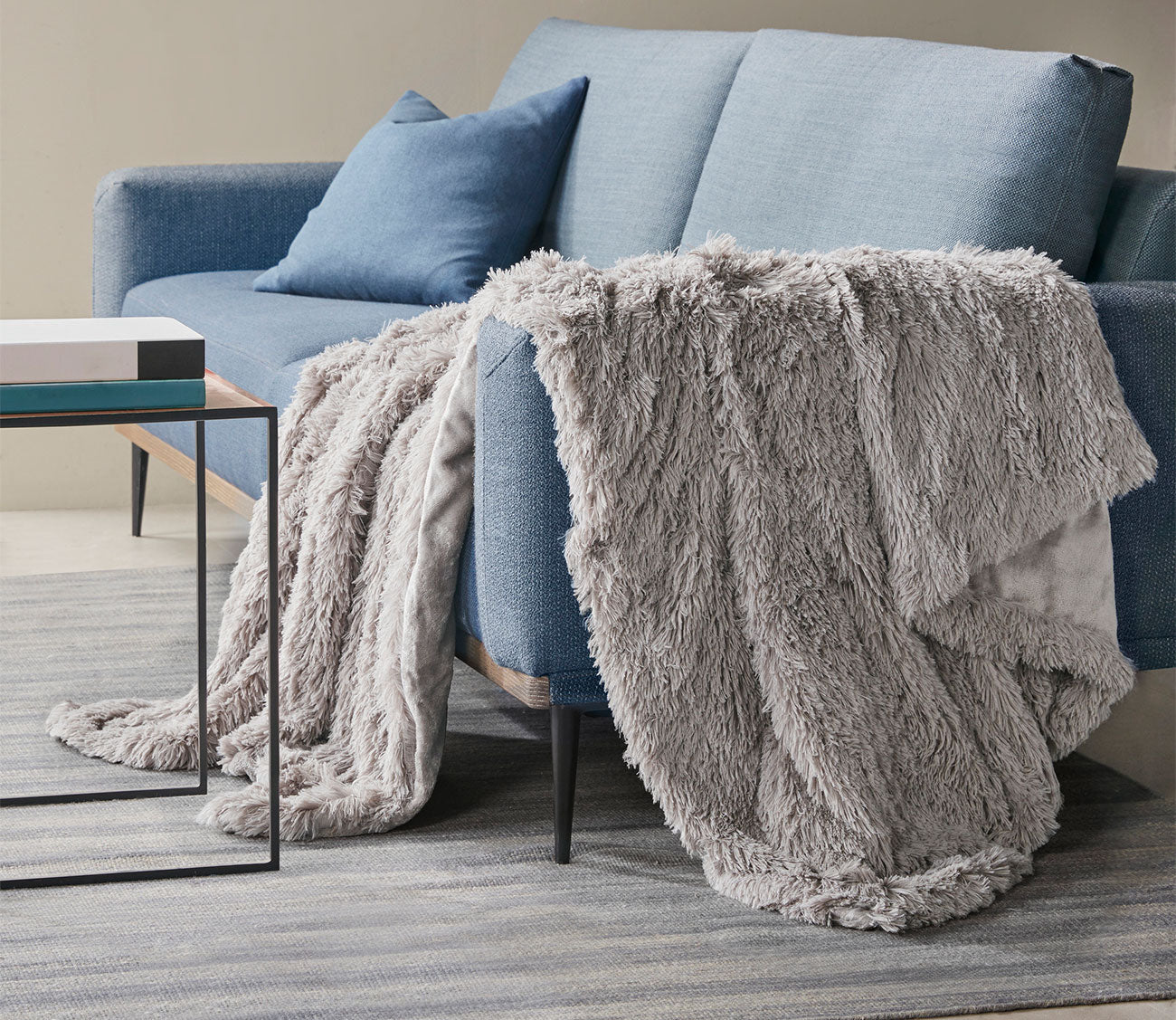 Malea Shaggy Faux Fur Weighted Blanket by Beautyrest