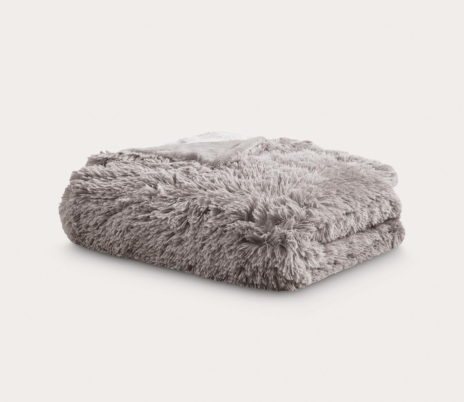 Malea Shaggy Faux Fur Weighted Blanket by Beautyrest