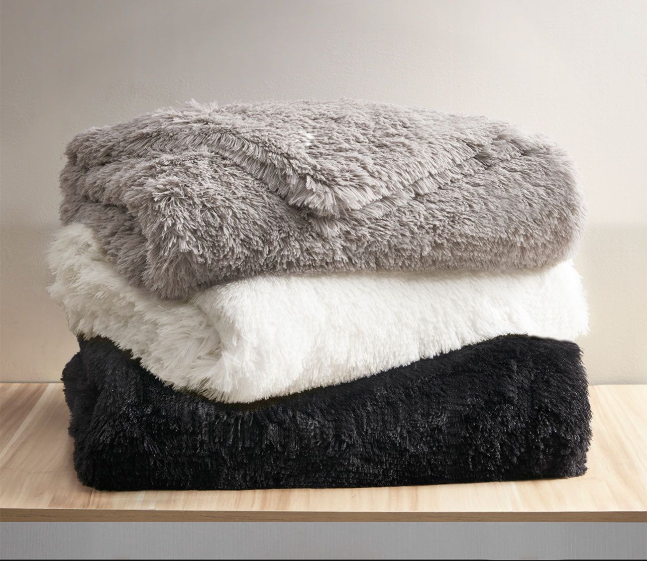 Malea Shaggy Faux Fur Weighted Blanket by Beautyrest