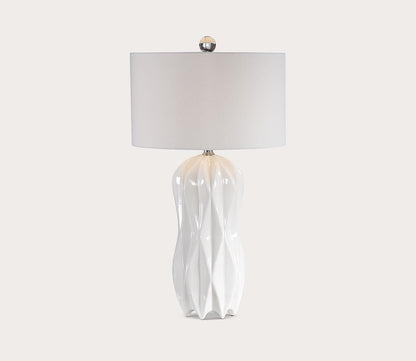 Malena Glossy White Table Lamp by Uttermost