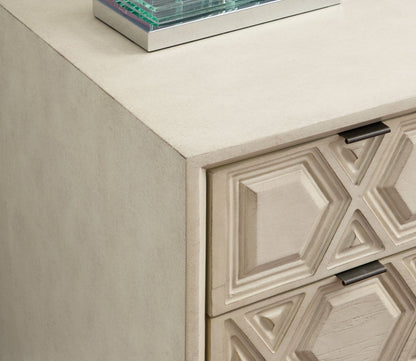 Malin Cream Geometric 3-Drawer Console Chest by Powell