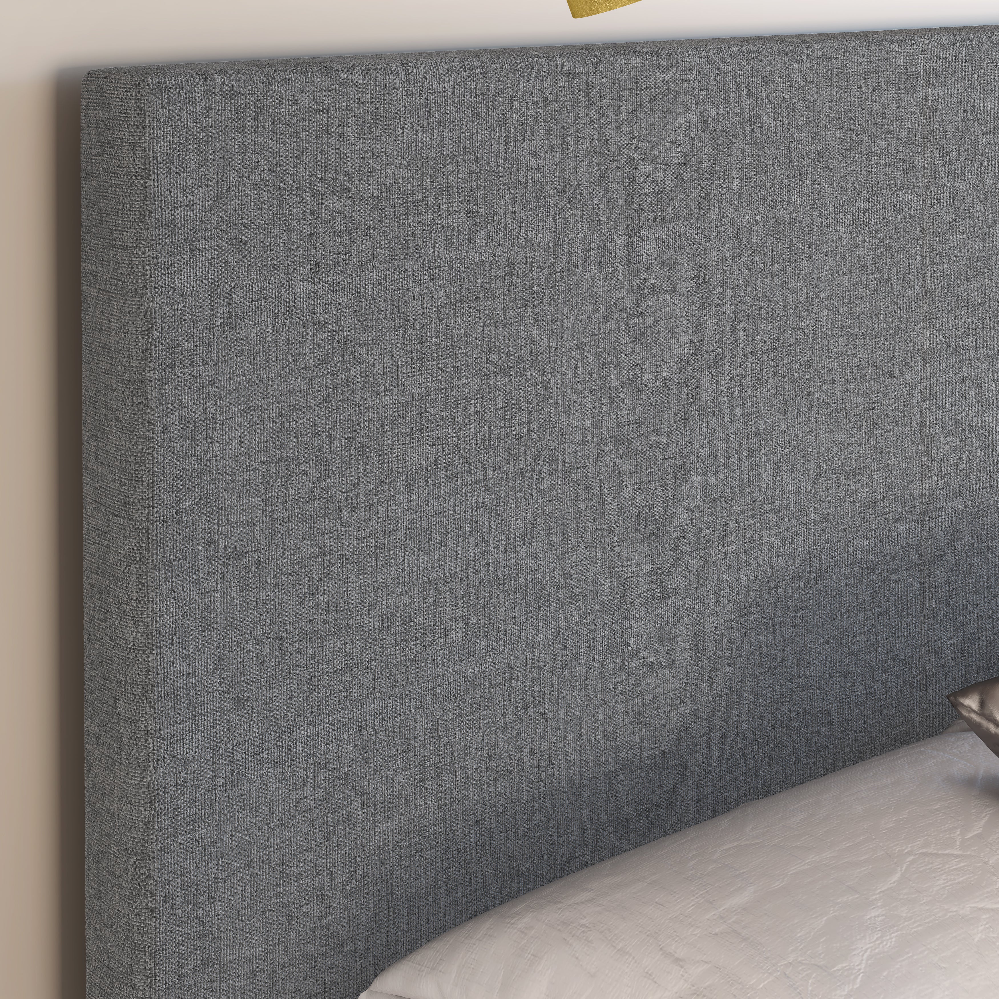 Malta Linen Fabric Upholstered Platform Bed by Arkotec