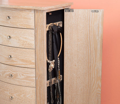 Marlot Natural Wood Jewelry Armoire by Powell