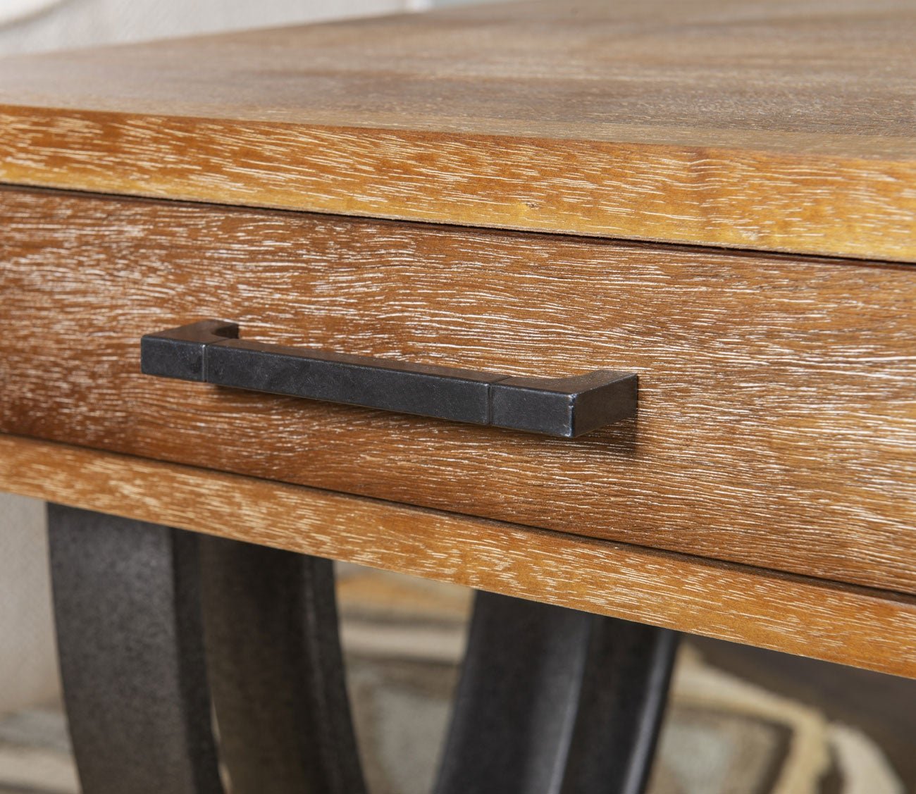 Martin Honey Wood 1-Drawer Side Table by Powell
