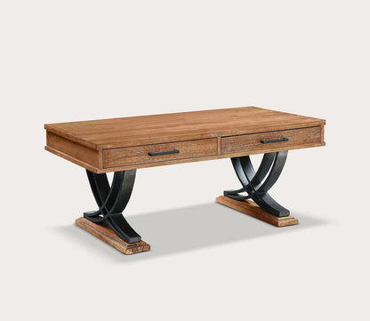 Martin Honey Wood 2-Drawer Cocktail Table by Powell