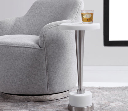 Masika White Drink Table by Uttermost