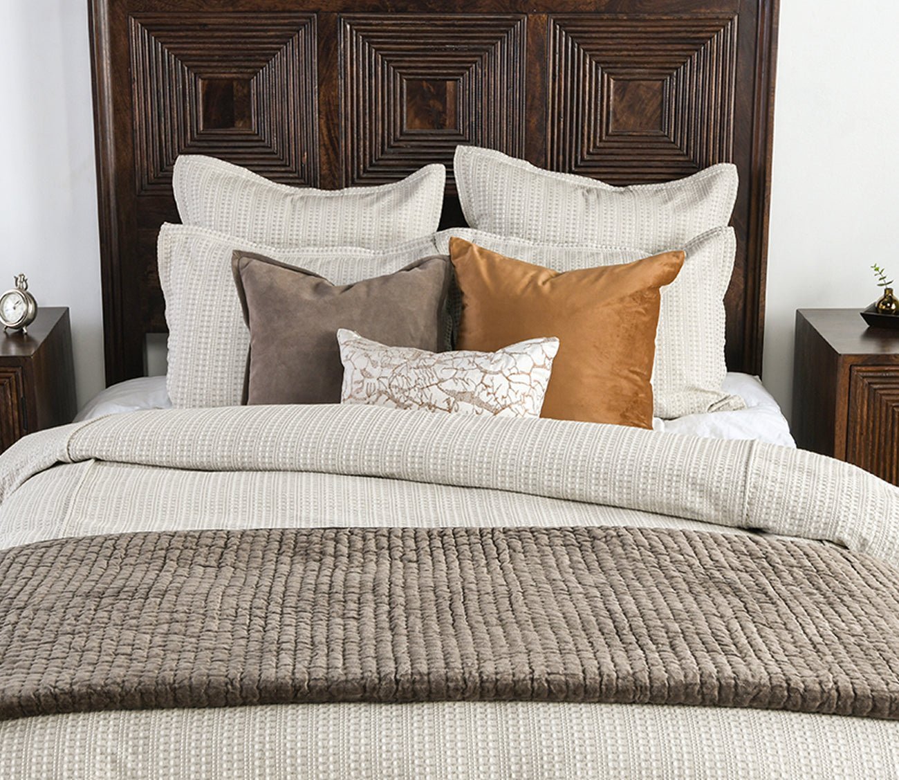Mason Taupe Duvet Cover by Villa by Classic Home