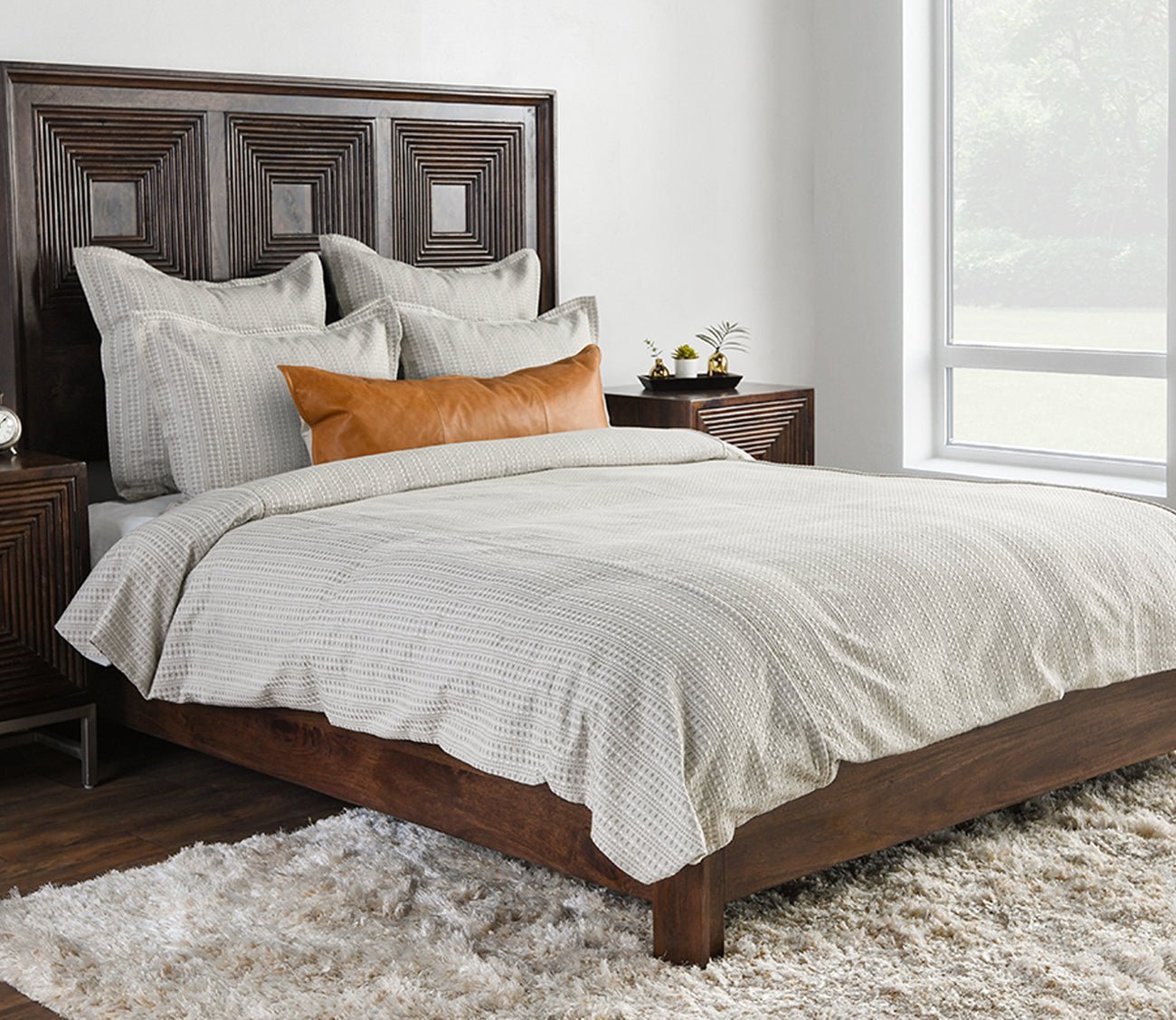 Mason Taupe Duvet Cover by Villa by Classic Home