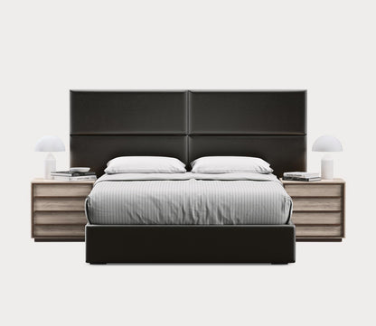 Masterpiece Black Faux Leather Customizable Wall Panel Headboard 4-Pack by Boyd Sleep