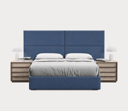 Masterpiece Blue Linen Customizable Wall Panel Headboard 4-Pack by Boyd Sleep