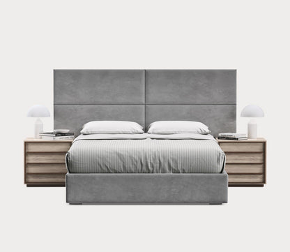 Masterpiece Gray Velour Customizable Wall Panel Headboard 4-Pack by Boyd Sleep