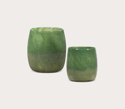 Matcha Green Glass Vases Set of 2 by Uttermost