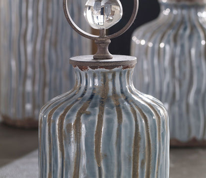Mathias Grey Blue Vessels Set of 3 by Uttermost