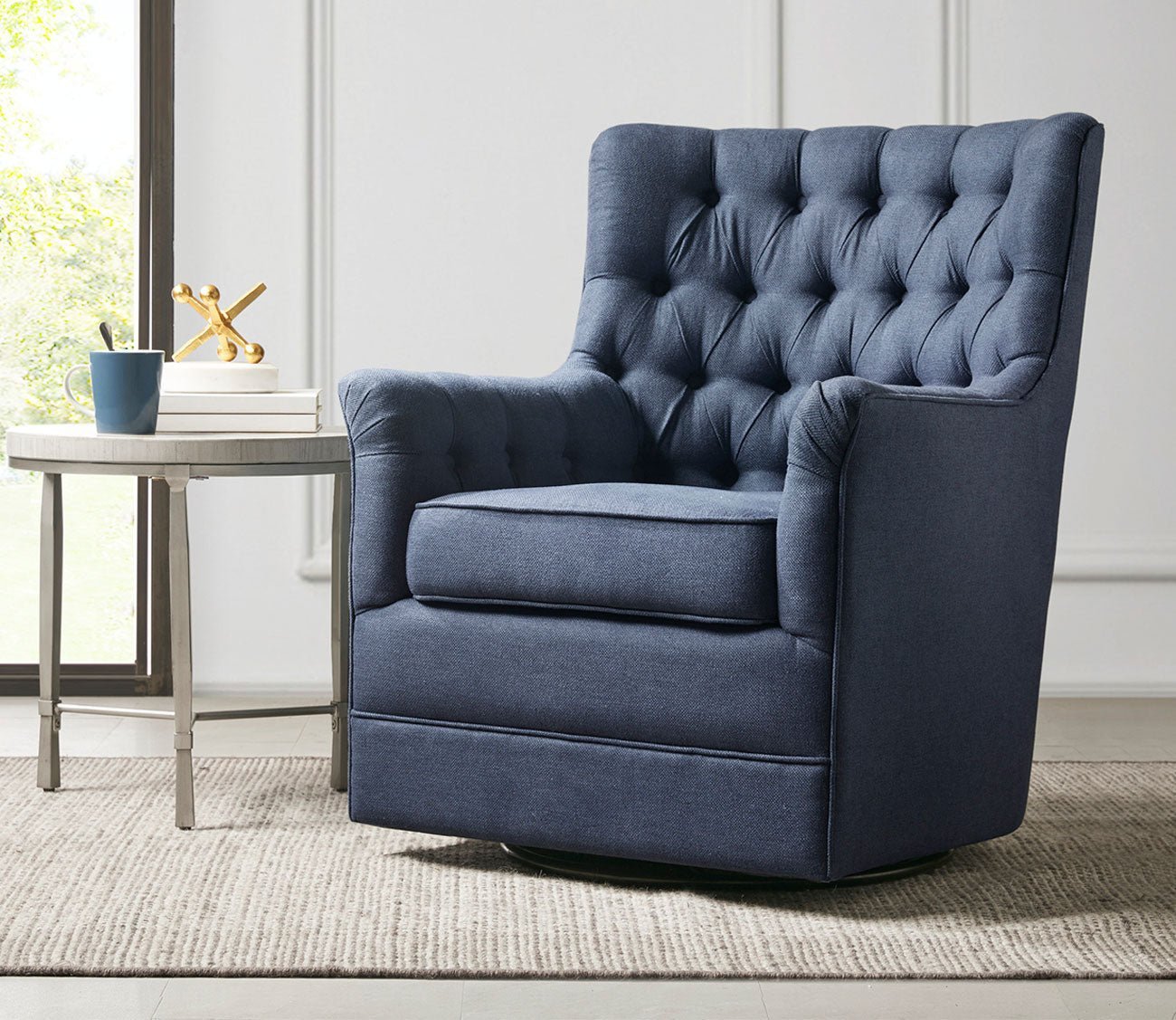 Mathis Swivel Glider Accent Chair