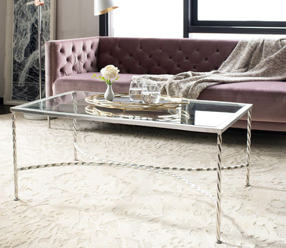 Matilda Rectangular Glass Coffee Table by Safavieh