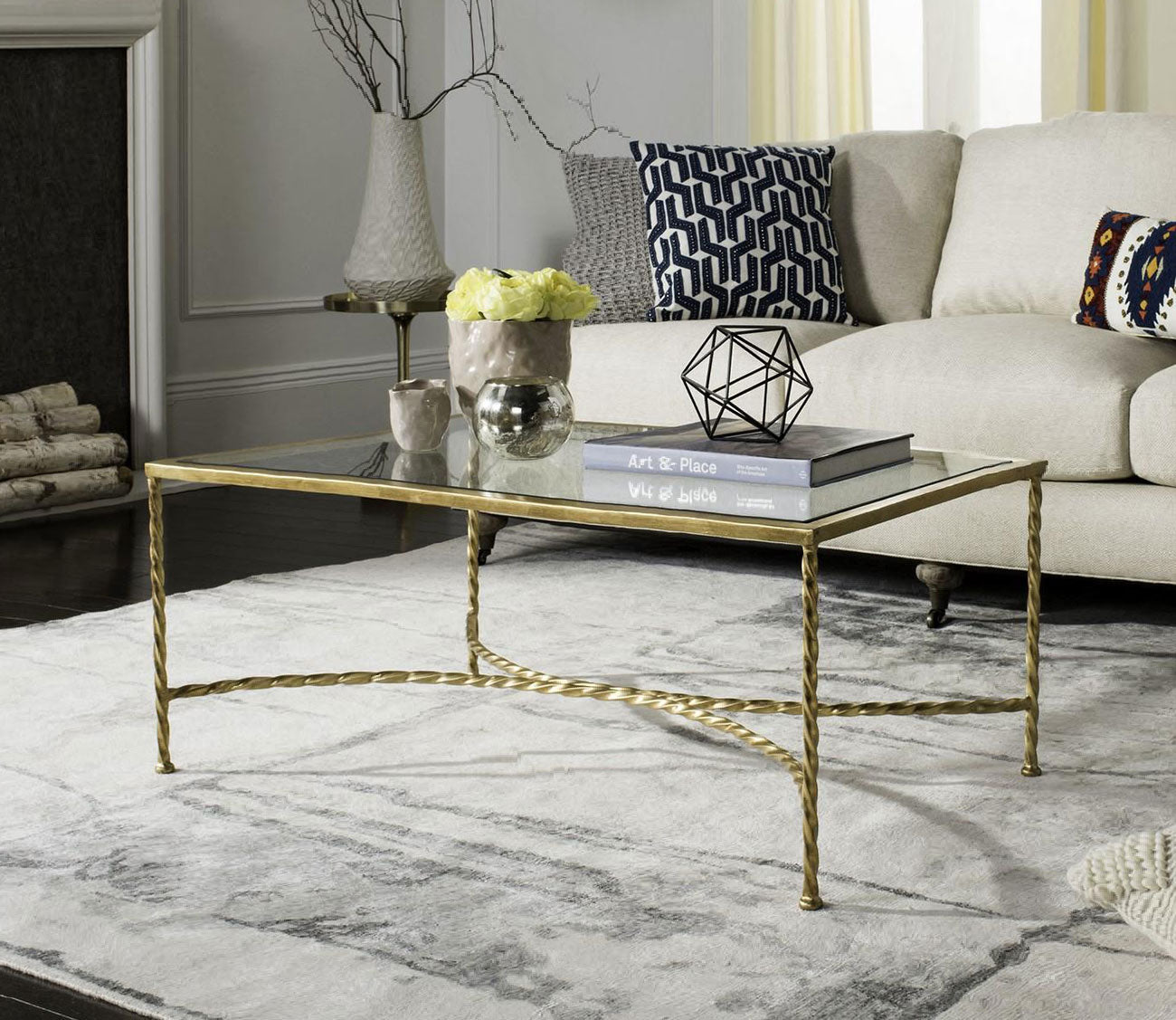 Matilda Rectangular Glass Coffee Table