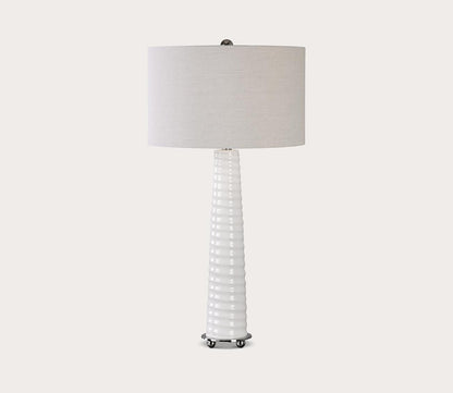 Mavone Gloss White Table Lamp by Uttermost
