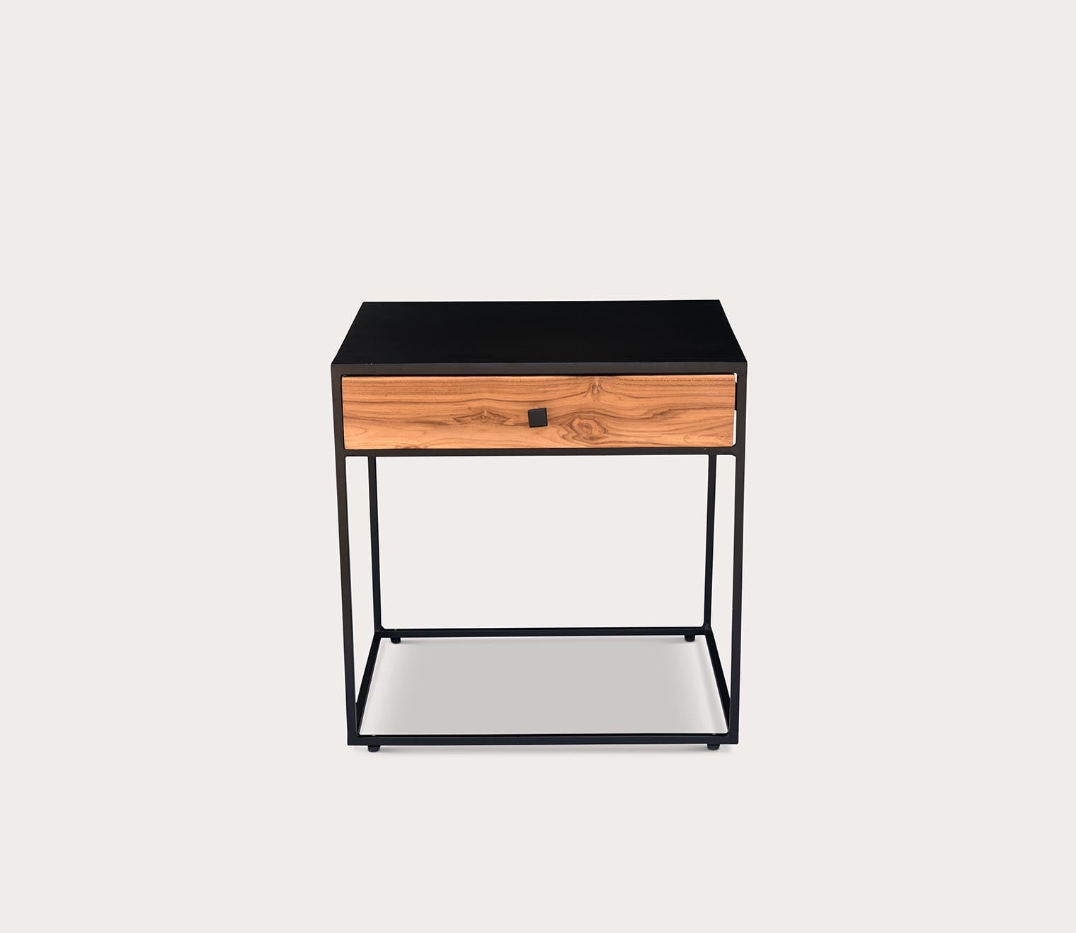 Mayna Solid Teak Wood 1-Drawer Side Table by Moe's Furniture
