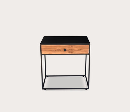Mayna Solid Teak Wood 1-Drawer Side Table by Moe's Furniture