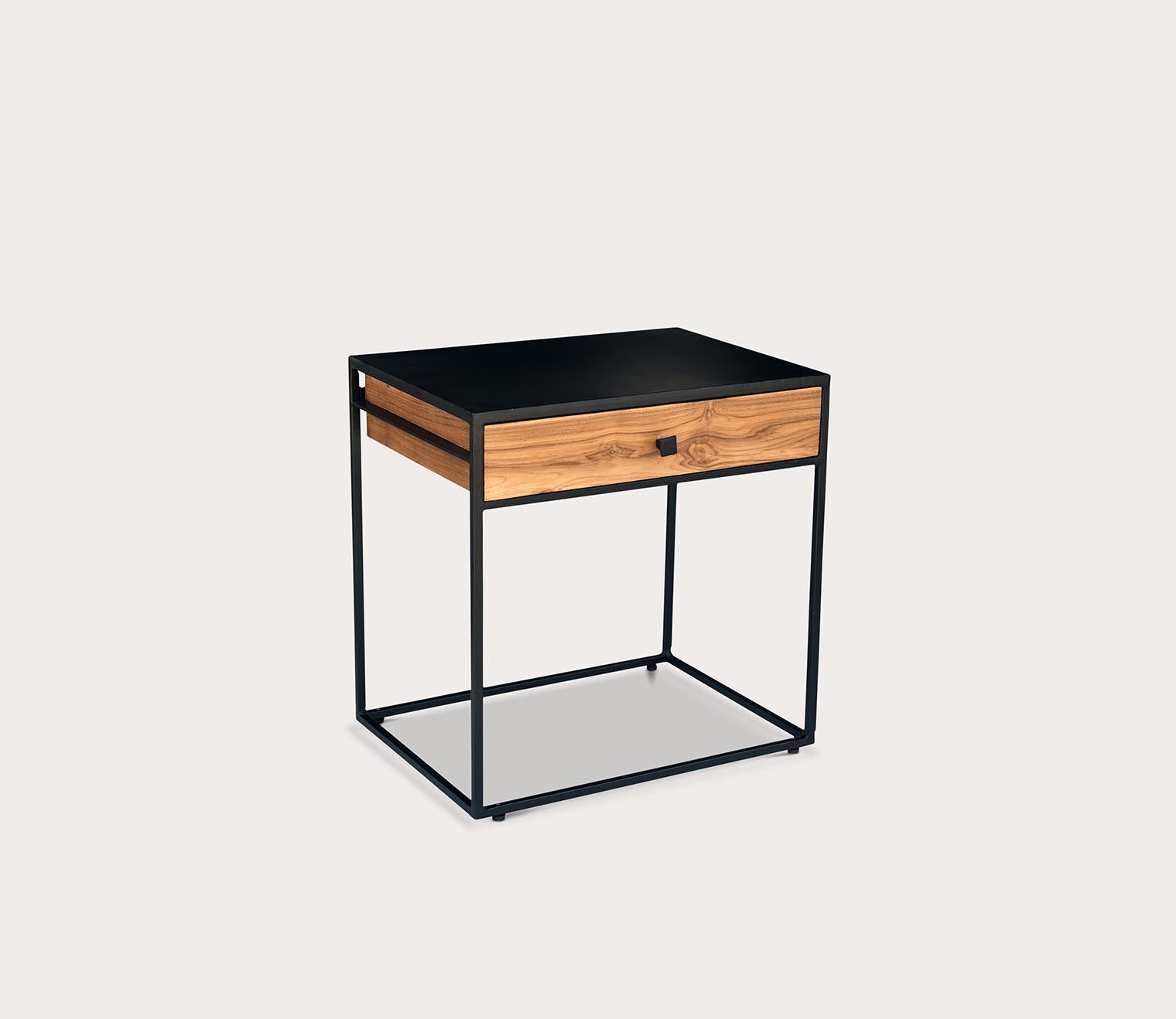 Mayna Solid Teak Wood 1-Drawer Side Table by Moe's Furniture
