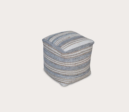 Mesick Handwoven Gray Pouf by Uttermost