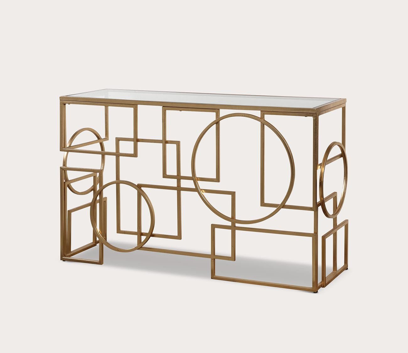 Metria Gold Console Table by Uttermost