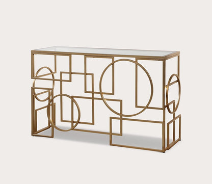 Metria Gold Console Table by Uttermost