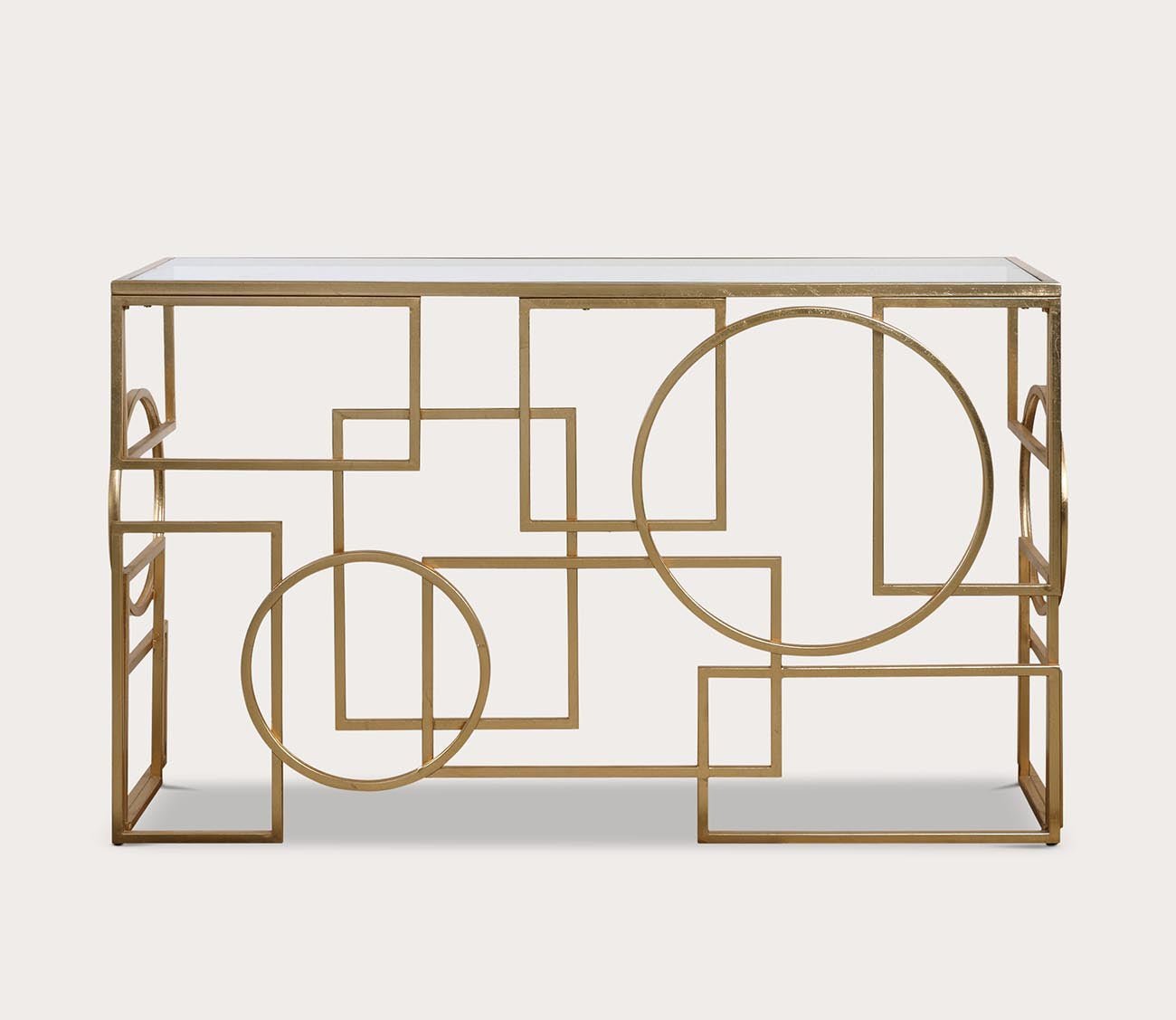 Metria Gold Console Table by Uttermost