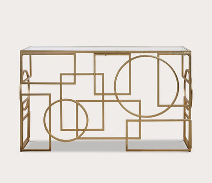 Metria Gold Console Table by Uttermost