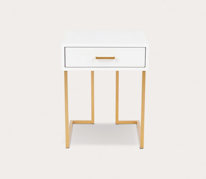 Midas Contemporary Storage Side Table by LumiSource
