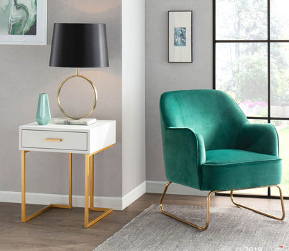 Midas Contemporary Storage Side Table by LumiSource