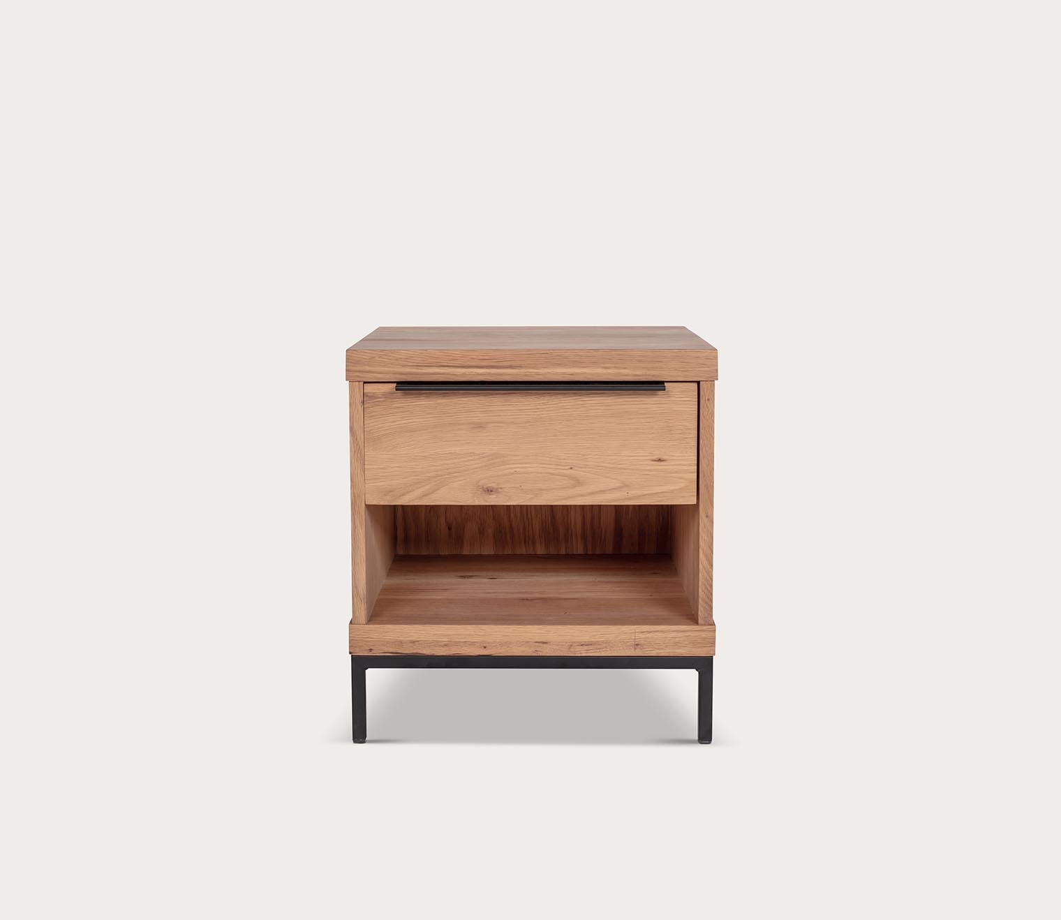 Montego Solid Oak Wood 1-Drawer Nightstand by Moe's Furniture