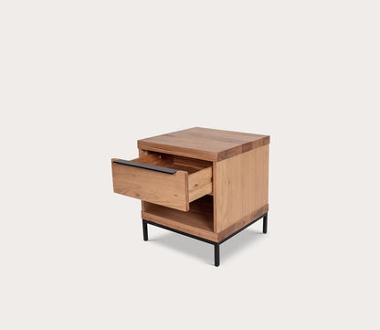 Montego Solid Oak Wood 1-Drawer Nightstand by Moe's Furniture