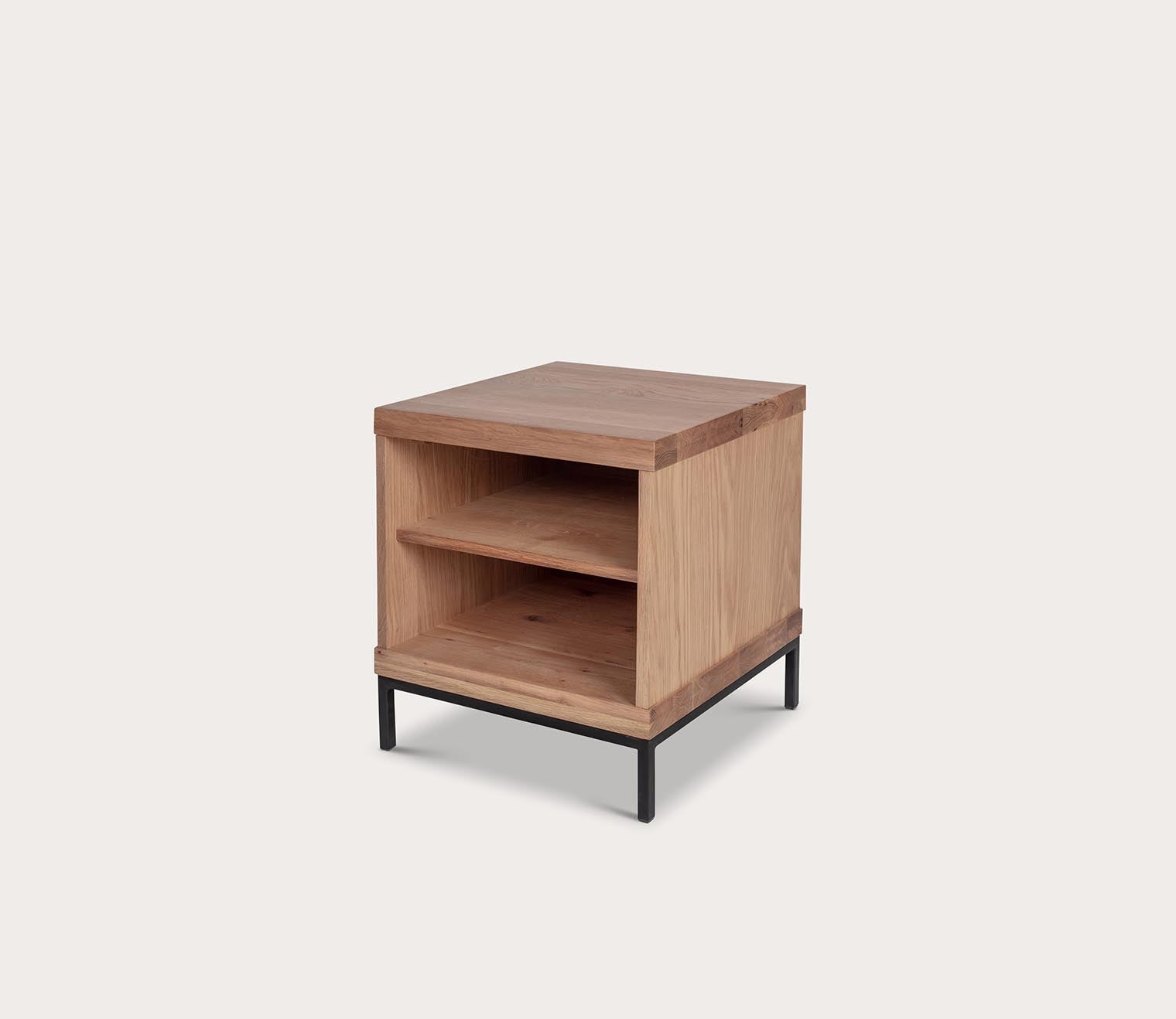 Montego Solid Oak Wood Open Shelf Nightstand by Moe's Furniture