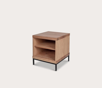 Montego Solid Oak Wood Open Shelf Nightstand by Moe's Furniture