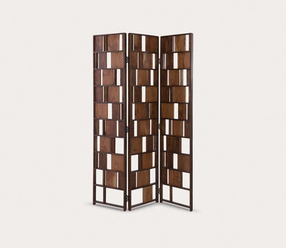 Multi-Panel Solid Acacia Wood Screen by Moe's Furniture