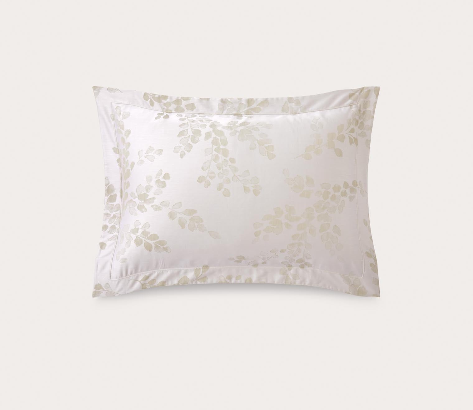 Murmures Damask Foliage Cotton Sateen Pillowcase