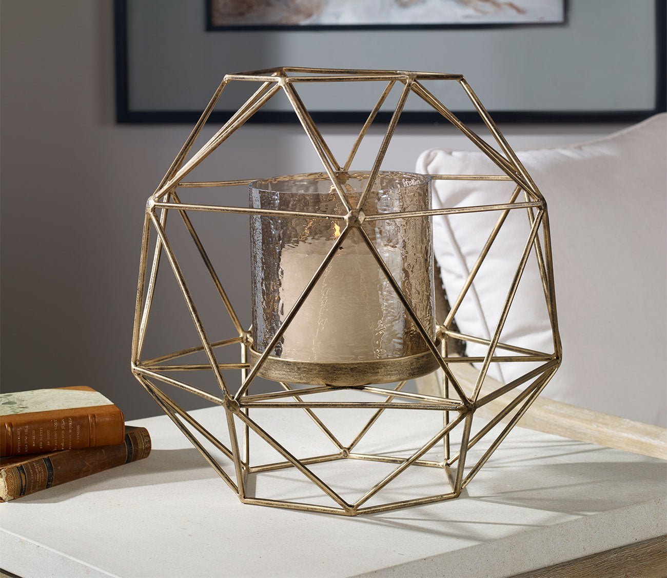 Myah Geometric Candleholder by Uttermost
