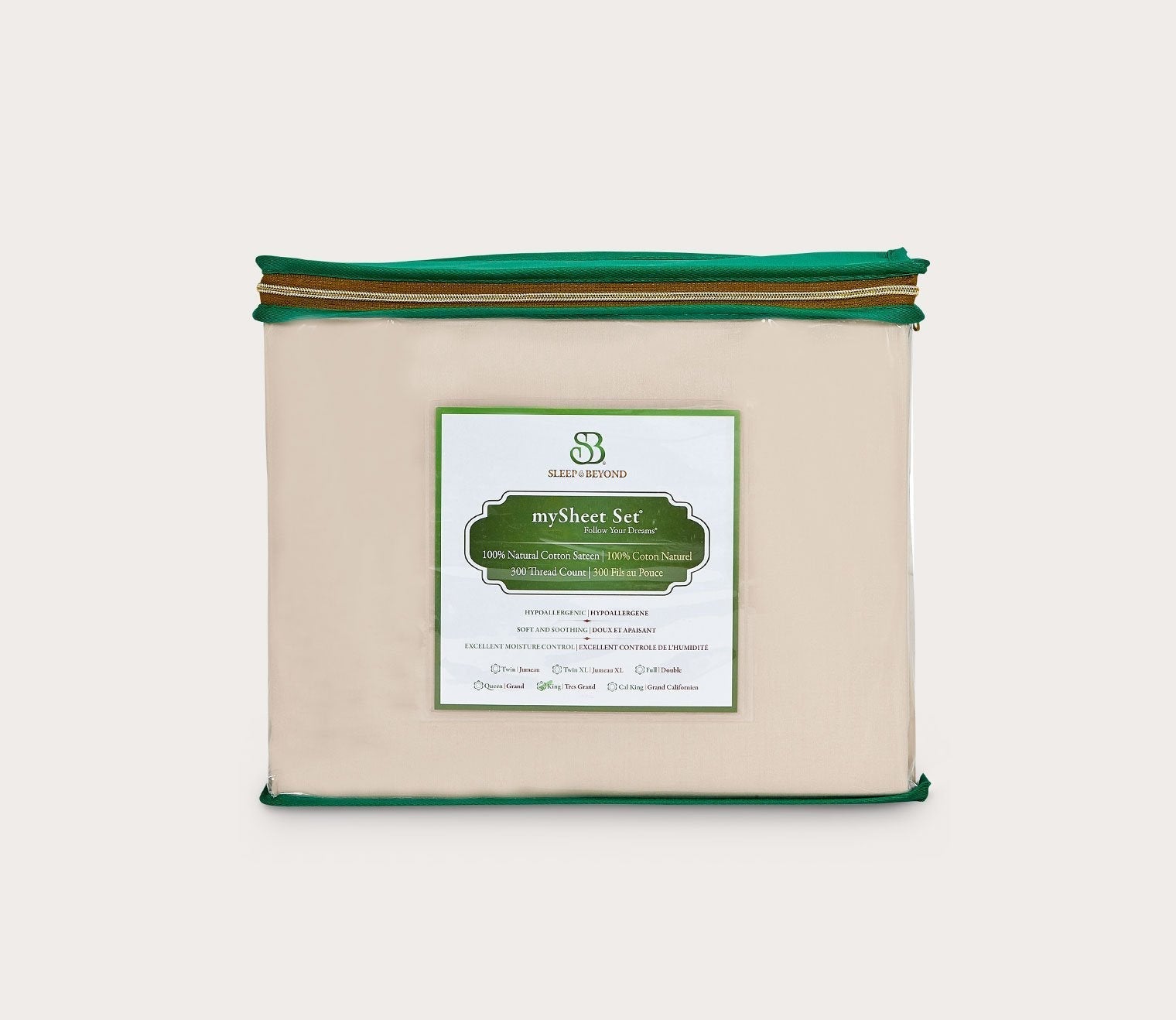 mySheet® Natural Cotton Sheet Set by Sleep & Beyond