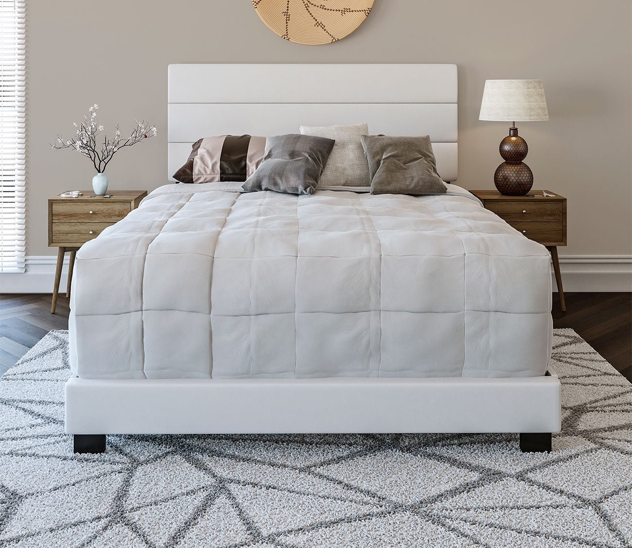 Nashville Faux Leather Upholstered Platform Bed by Arkotec
