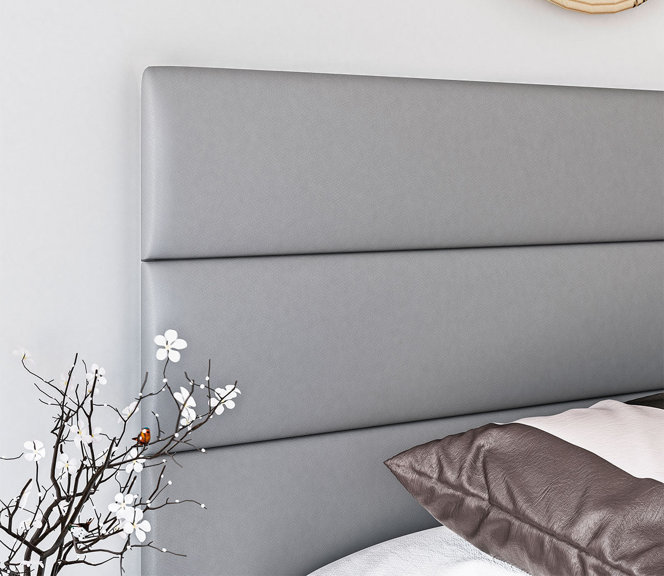 Nashville Faux Leather Upholstered Platform Bed by Arkotec