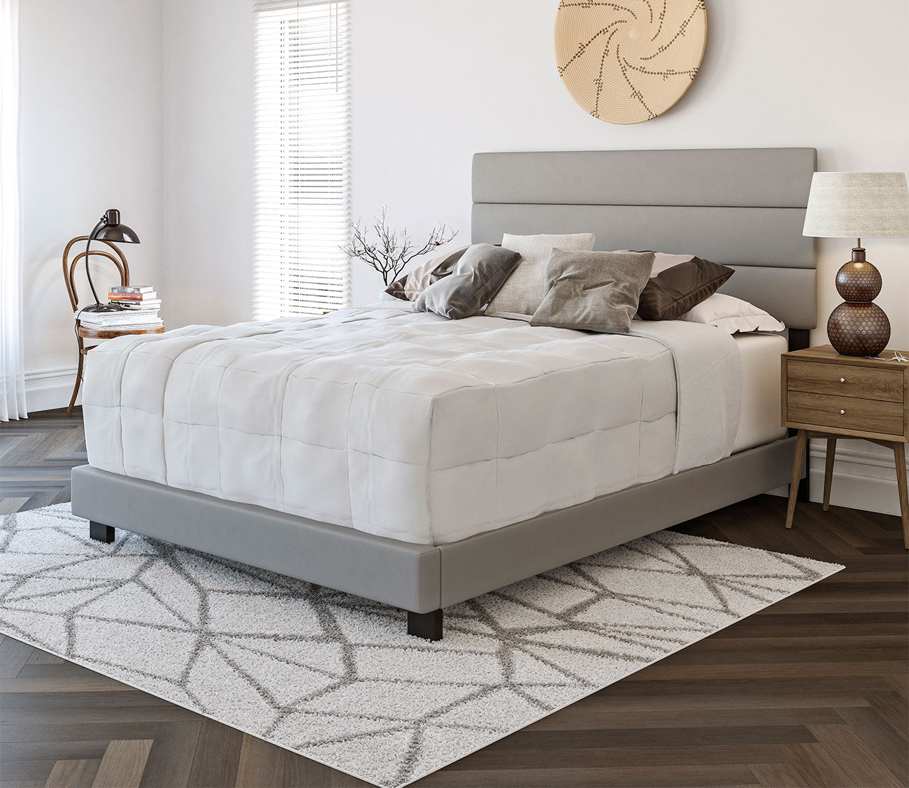 Nashville Faux Leather Upholstered Platform Bed by Arkotec